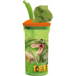 Pahar cu Pai Stor T-Rex Verde