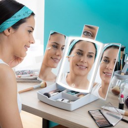 3-In-1 Folding LED Mirror...